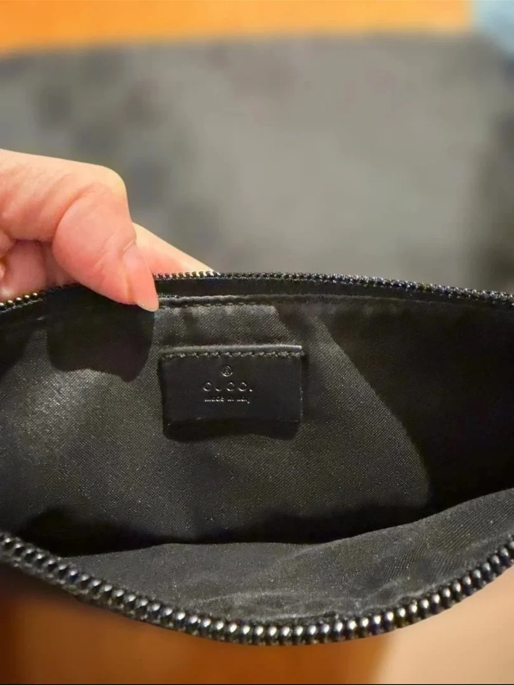 Gucci Black GG Monogram Toiletry Pouch